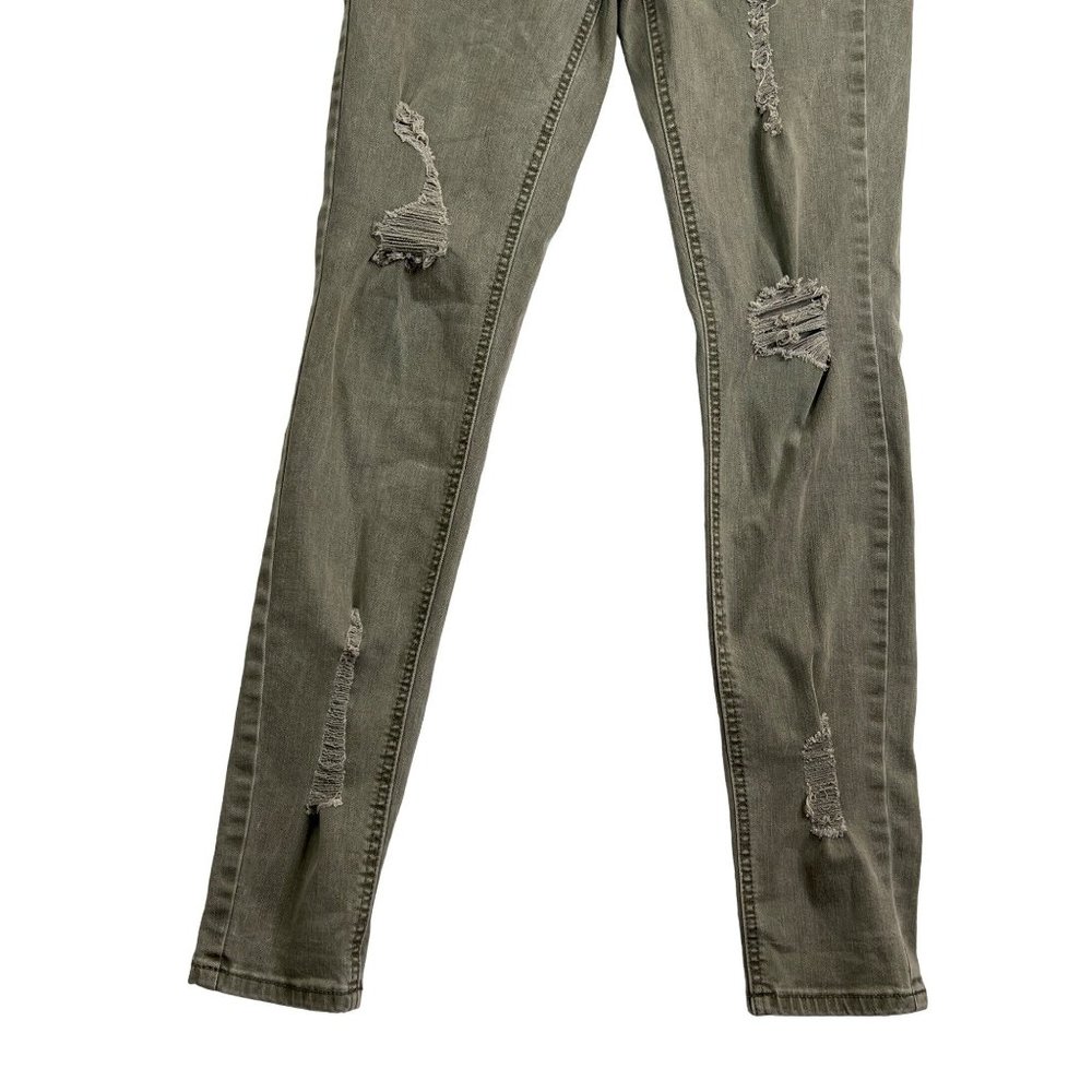 Refuse Tan Distressed Low Rise Jeans Size 4 Womens - Picture 4 of 14